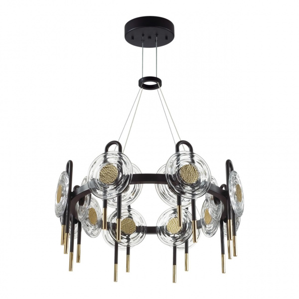 Черный/золото/металл/стекло Люстра LED 92W 3000K 8990Лм MAGNET MODERN, арт. 5407/92L
