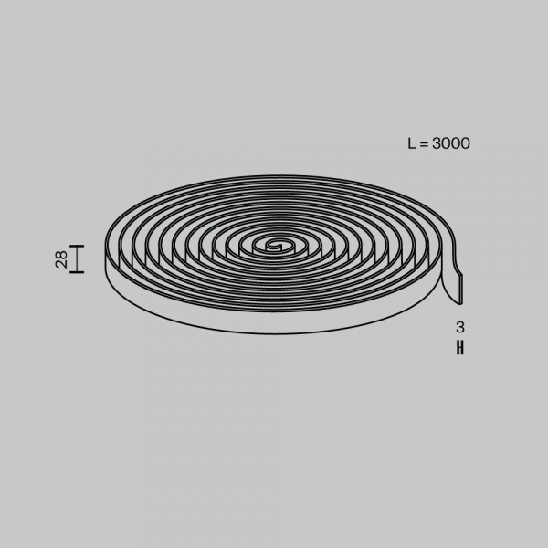 фото Токопроводящая текстильная лента Maytoni Technical Conductive textile tape Parity TRX130-1.3DB, тёмно-голубой