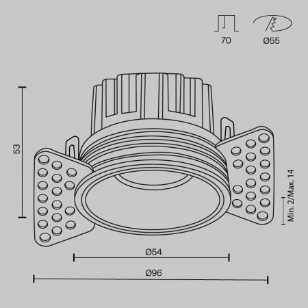 фото Встраиваемый светильник Maytoni Technical Round DL058-7W2.7K-TRS-W, белый