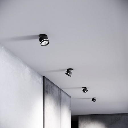 фото Встраиваемый поворотный светодиодный светильник 8W 4200K чёрный 25035/LED