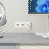 Розетка с заземлением, шторками и USB тип A+C (белый матовый) W1171761