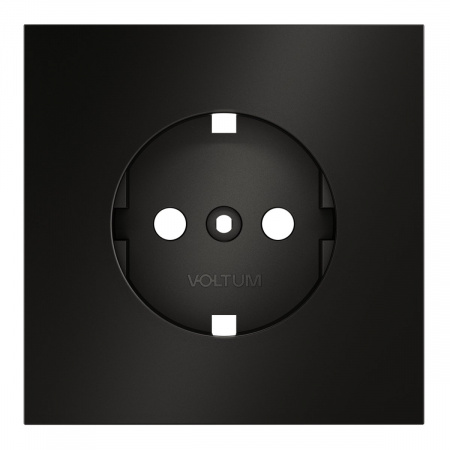 фото Накладка для розетки с заземлением, S70 Metal (антрацит)