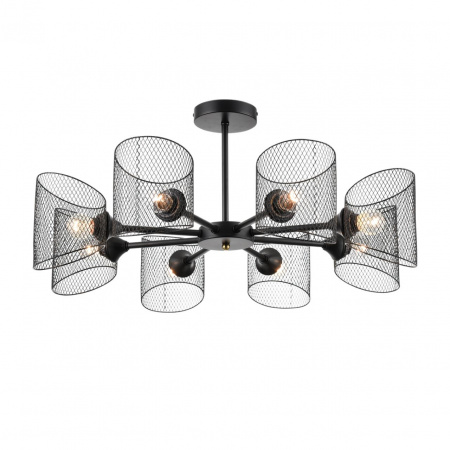 фото Черный металл Люстра потолочная Е27 8*60W 220V TIDINA COUNTY, арт. 8238/8C
