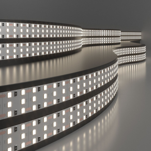 Лента светодиодная 360 LED 26 Вт IP20 трехрядная 4200К дневной белый, 5м 2835 24V 360Led 26W