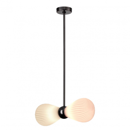 фото Черный хром/белый матовый/металл/стекло Подвес E14 2*40W ELICA MODERN, арт. 5418/2