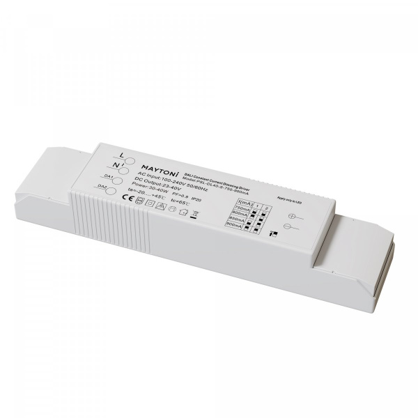 Источник питания DALI DT6 30-40Вт IP20 Maytoni PSL-DL40-S-750-900mA, белый