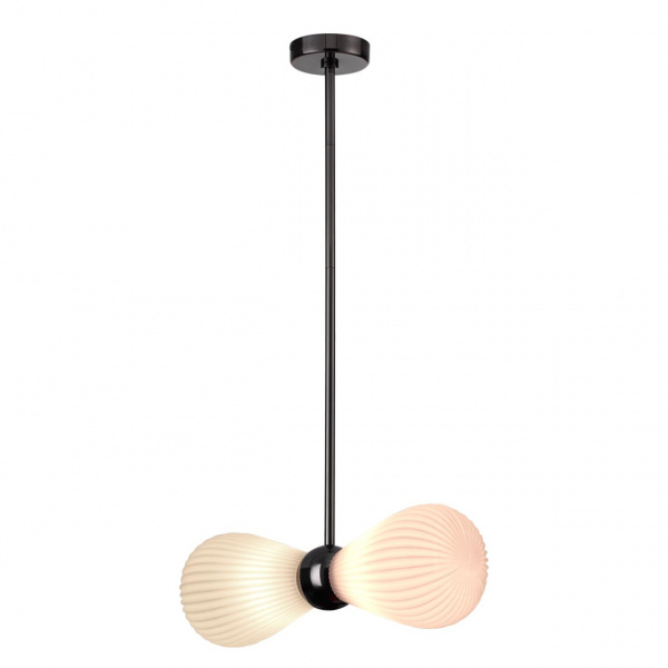 фото Черный хром/белый матовый/металл/стекло Подвес E14 2*40W ELICA MODERN, арт. 5418/2