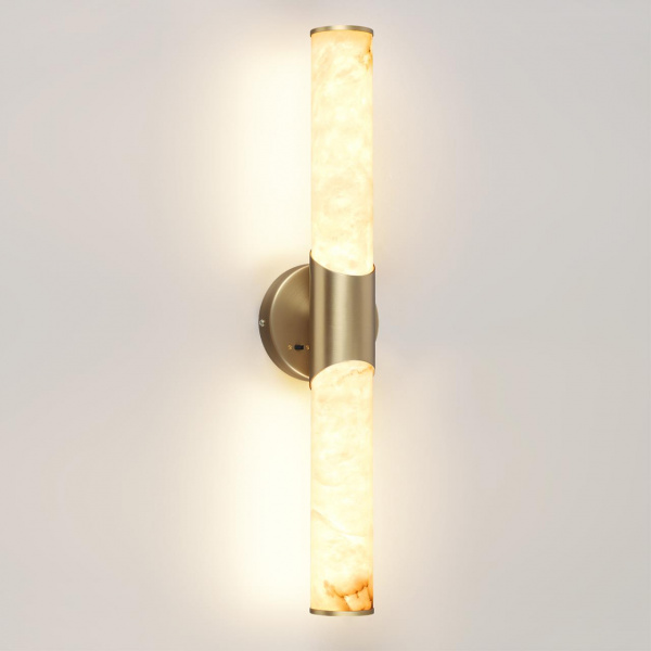 фото Настенный светильник латунь/металл/алебастр IP20 LED 12W 540Лм 3000K/4000K MARBELLA L-VISION, арт. 6672/12WL