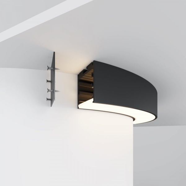 фото Радиусный профиль 35x35 D320мм 1/4 круга черный Maytoni ALM-3535R-B-D-90°-0.3M