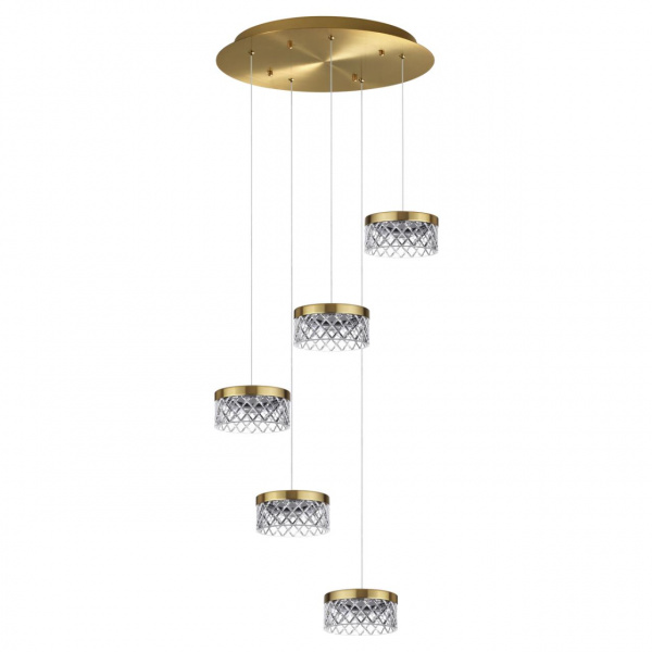 Античн.бронза/металл/акрил Люстра LED 30W 4000K 1958лм FIVRE L-VISION, арт. 5032/30L