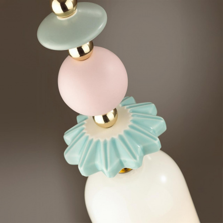 фото Золото/разноцветн./керамика/стекло Подвес E14 1*40W CANDY CLASSIC, арт. 4861/1B