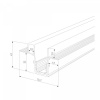 фото Slim Magnetic Шинопровод встраиваемый с местом под светодиодную ленту чёрный (2м) 85132/00