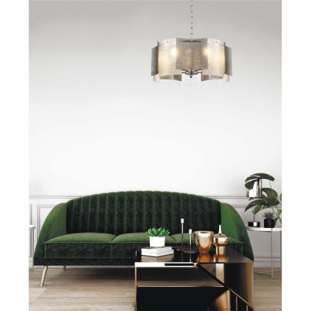 фото Хром/тонированное стекло, металл/стекло Люстра подвесная E14 5*40W 220V DANDY MODERNI, арт. 6594/5