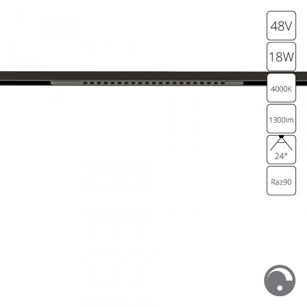 Магнитный трековый светильник Arte Lamp OPTIMA 0.1-10V A7477PL-1BK