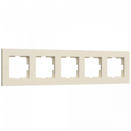 фото Рамка из поликарбоната на 5 постов Slab айвори софт W0052962