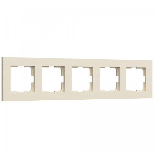фото Рамка из поликарбоната на 5 постов Slab айвори софт W0052962