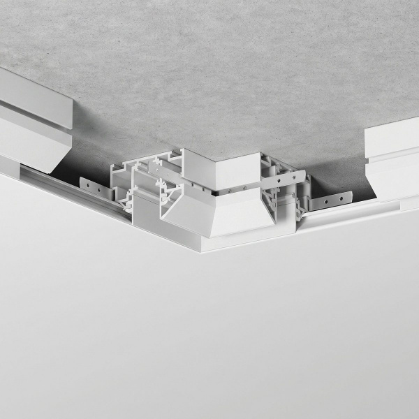 фото Slim Magnetic Коннектор угловой внутренний для шинопровода в натяжной потолок белый 85204/00 85205/00