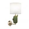 фото Золотой/зеленый/белый/металл/керамика/ткань Бра E14 1*40W CACTUS MODERN, арт. 5425/1W