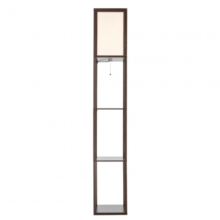 фото Кофейный/белый, дерево/текстиль Торшер Е27 1*60W 220V PRACTIC COMFI, арт. 8090/1F