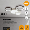 фото Белый, черный Люстра потолочная диммир. с ДУ LED 64W 220V NORBERT LEDIO, арт. 5253/64CL