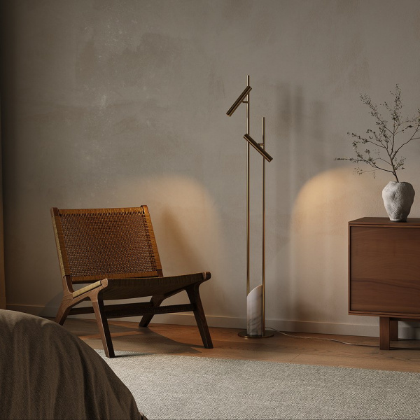 фото Торшер Maytoni Trust MOD460FL-L6BS3K, латунь