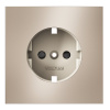 фото Накладка для розетки с заземлением и защитными шторками, S70 Metal (платина)