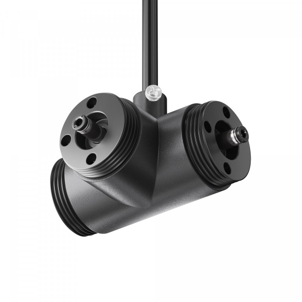 T-образный плоский коннектор для системы Shelf с вводом питания Maytoni Technical CA015TC-P-B, черный