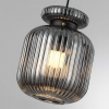 фото Черный/дымчатый/металл/стекло/эко.кожа Подвес E27 1*60W JUGI PENDANT, арт. 5042/1B