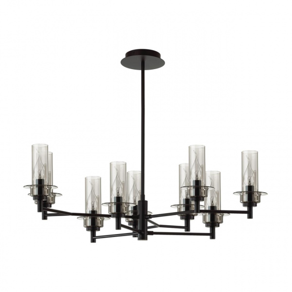 Черный/дымчатый/металл/стекло Люстра потолочная E14 9*40W 220V MADONNA CLASSI, арт. 6555/9C