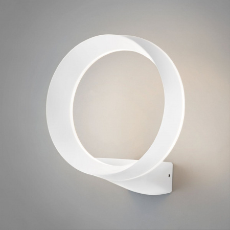 фото Уличный настенный светодиодный светильник Ring IP54 1710 TECHNO LED белый