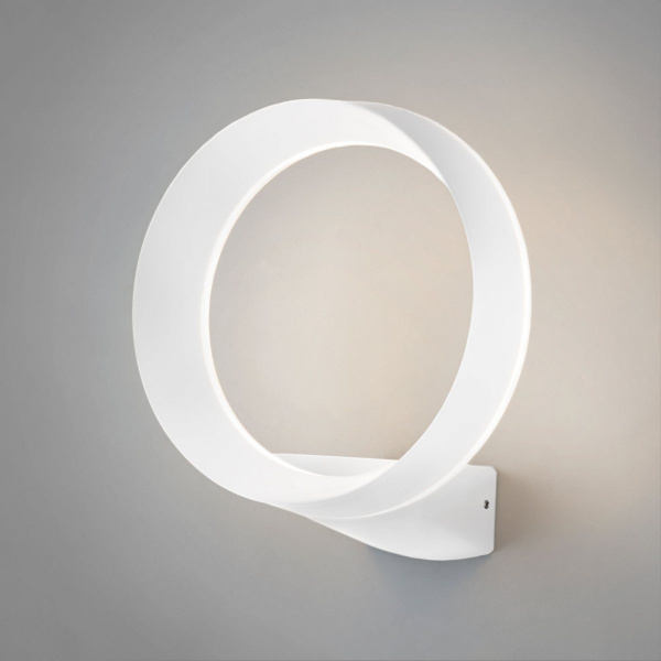 фото Уличный настенный светодиодный светильник Ring IP54 1710 TECHNO LED белый
