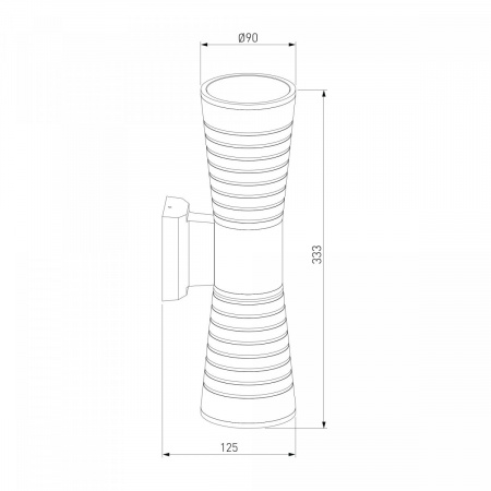 фото Настенный светодиодный светильник Tube double черный IP54 1502 TECHNO LED