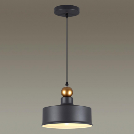 фото Темн.серый/золотой Подвес Е27 1*40W BOLLI PENDANT, арт. 4088/1