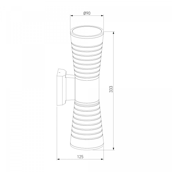 фото Настенный светодиодный светильник Tube double черный IP54 1502 TECHNO LED