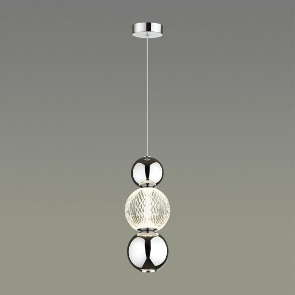 фото Хром/прозрачный/металл/акрил Подвес LED 7W 4000K 300Лм CRYSTAL L-VISION, арт. 5007/7LA