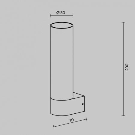фото Уличный настенный светильник Maytoni Outdoor Tube O508WL-L5B3K, черный