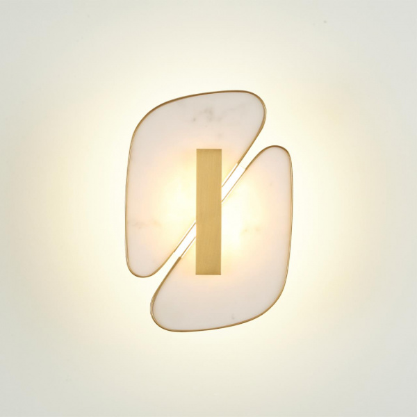 фото Металл/золотой/искусственный мрамор/акрил Настенный светильник IP20 LED 10W 3000K 220V CHIARA L-VISION, арт. 6638/10WL