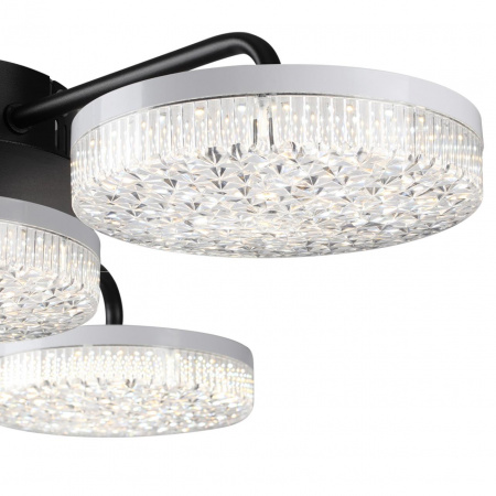 фото Черный, металл/акрил Люстра потолочная с ПДУ LED 55W 3000-6000К 220V DIDANA LEDIO, арт. 8236/4CL