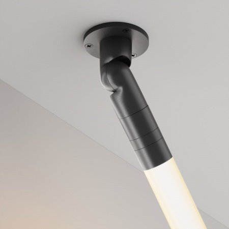 фото Шарнирное основание для накладного монтажа системы Shelf с вводом питания Maytoni Technical C027CS-P-B, черный