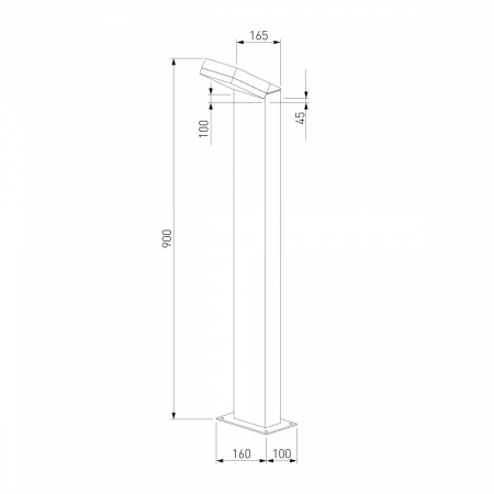 фото Ландшафтный уличный светильник Sensor 3000K Чёрный IP54 1542 TECHNO LED