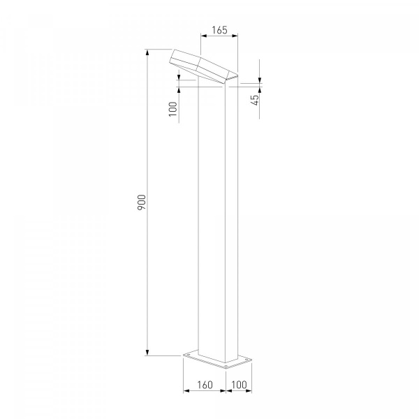 фото Ландшафтный уличный светильник Sensor 3000K Чёрный IP54 1542 TECHNO LED