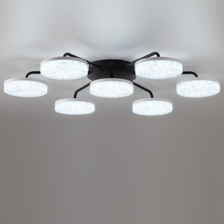 фото Черный, металл/акрил Люстра потолочная с ПДУ LED 90W 3000-6000К 220V DIDANA LEDIO, арт. 8236/7CL