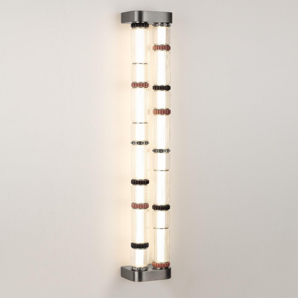 фото Темный сатин.никель/терракот/черный Настенный светильник LED 60W 4000K COLLIER L-VISION, арт. 5456/60WL