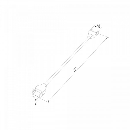 фото Коннектор для лент COB 24V 480Led 14W IP68 гибкий двусторонний 95132/00