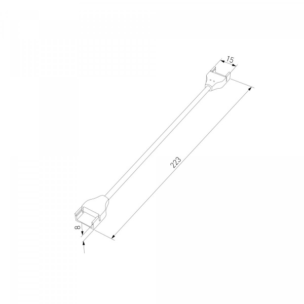 фото Коннектор для лент COB 24V 480Led 14W IP68 гибкий двусторонний 95132/00