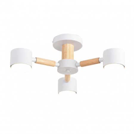 фото Белый, металл/дерево Светильник потолочный GX53 LED 3*7W 220V VUDI COMFI, арт. 8306/3C
