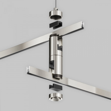 фото Подвес тросовый Hang двойной Flarity платина Maytoni Technical TRA157SW-D1-PT