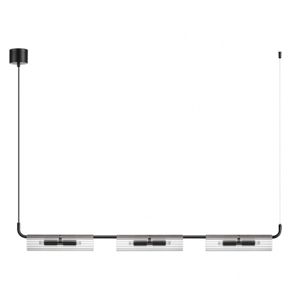 Черный/прозрачный/металл/стекло Подвес G9 6*20W 220V TORONTO SUSPENTIONI, арт. 6561/6