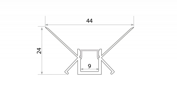 фото Профиль SWG RC-4425-2.5 угловой, 2.5м + 4 заглушки