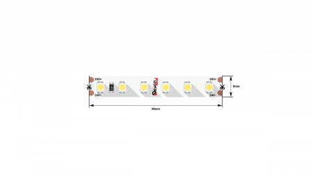 фото Светодиодная лента SWG LUX, 3528, 120 LED/м, 9,6 Вт/м, 24В, IP33, Теплый белый (3000K), DSG3120-24-WW3-33, катушка 5 м